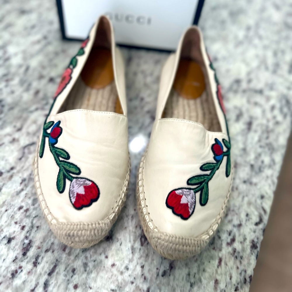 Gucci Leather Espadrilles - Size 37